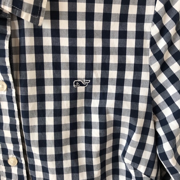 Vineyard Vines white and blue checkered top - Picture 4 of 11